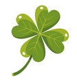 quatrefoil cartoon icon clover leaf with four vector image vector image