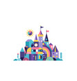 colorful fairy tale castle flat vector image