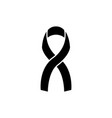 mourning ribbon black awareness ribbon isolated vector image