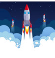 space exploration start-up business rocket vector image