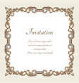 vintage gold background square jewelry frame vector image vector image