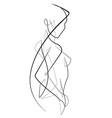 woman one continuous line abstract icon gra vector image vector image