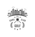 golf club logotype vector image vector image