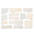 ripped colored paper strips realistic crumpled vector image