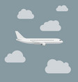 airplane with clouds vector image