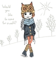 cute girl vector image