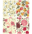 floral seamless set vector image