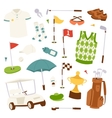 set of golf icons vector image