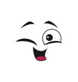 winking smiley face isolated emoticon blinking eye vector image