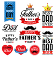 happy fathers day vintage retro type font vector image vector image