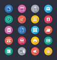 office supplies simple color icons vector image vector image