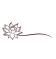 a stylized lotus symbol vector image