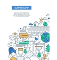 camping hiking line nesign composition vector image