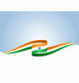 indian flag wavy abstract background vector image vector image