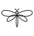 dragonfly icon design silhouette template vector image