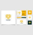 lemon heart logo designs vector image
