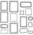 set of hand drawing frames vector image vector image