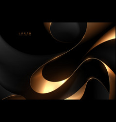 abstract black and gold shapes background vector image vector image