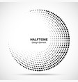 halftone circle frame black abstract random dots vector image