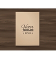 template of blank paper sheet on a wooden vector image vector image