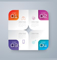 infographics design with 4 options vector image