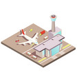 airport isometric design concept vector image
