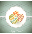 easter eggs - old postcard in vintage style vector image