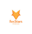 abstract fox star logo symbol icon graphic design vector image