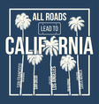 california t shirt graphic design vector image