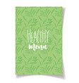healthy food menu brochure health balance vector image