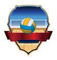 volleyball badge emblem vector image vector image