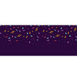 fun confetti purple horizontal seamless border vector image