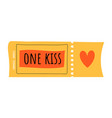 one kiss coupon vector image
