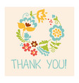 retro style flower wreath in pastel color floral vector image