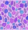 ritual crystals and plant seamless pattern vector image vector image