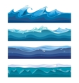 seamless ocean sea water waves vector image vector image