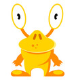space alien big eye monster cute mascot vector image