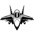 fighter jet - minimalist and simple silhouette vector image
