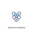 game with hexagons concept 2 colored icon simple vector image