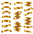 golden ribbon big set vector image
