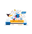 big data analysis and global seo analytics vector image