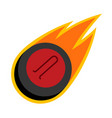 sport ball fire curling vector image vector image