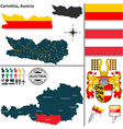 map of carinthia small vector image vector image