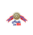 creative sign made in usa vector image