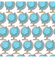 globe for geography lesson seamless pattern vector image vector image