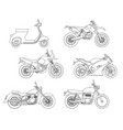 hand draw style of a new motorcycle vector image