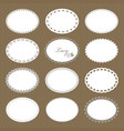 oval lacy doilies big set on cardboard background vector image vector image