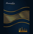 ramadan kareem greeting card poster or banner vector image vector image