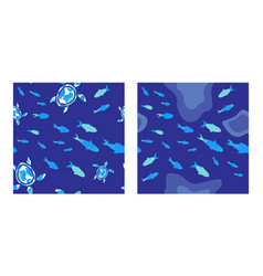 Abstract marine life pattern Royalty Free Vector Image