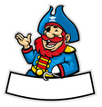 cartoon of pirate captain vector image